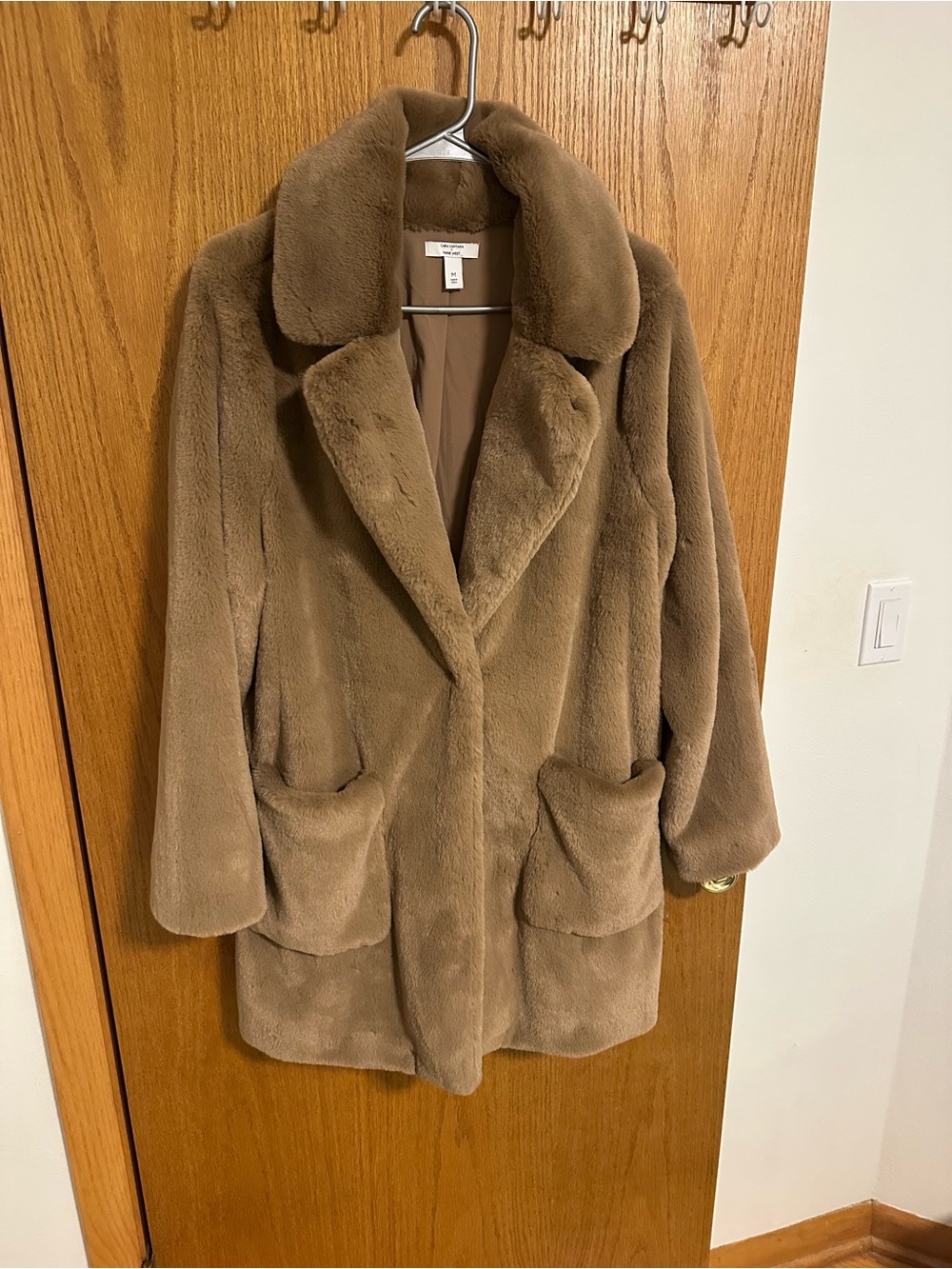 Nine West Plush Teddy Jacket in Brown